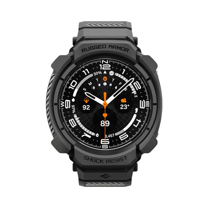 Deksel for Samsung Galaxy Watch Ultra2, Spigen, Rugged Armor Pro, Matt svart ACS11612