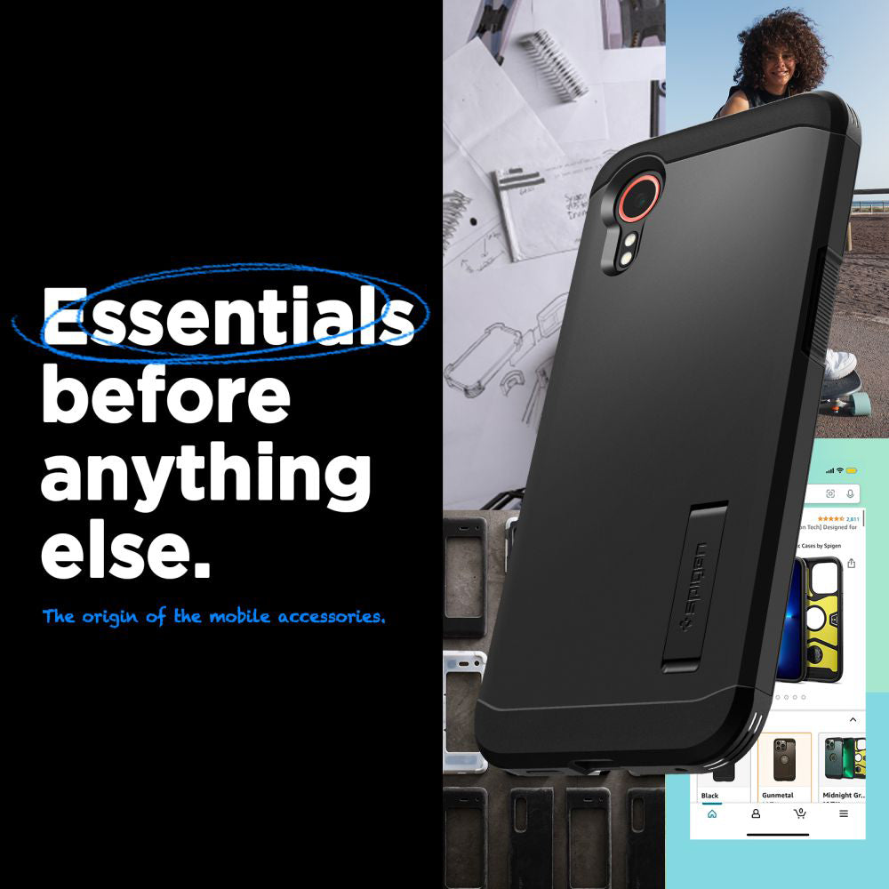 Deksel for Samsung Galaxy Xcover7 G556, Spigen, Tough Armor, Svart ACS07505