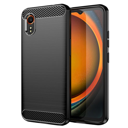 Deksel for Samsung Galaxy Xcover7 G556, Techsuit, Karbon, Svart