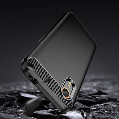 Deksel for Samsung Galaxy Xcover7 G556, Techsuit, Karbon, Svart