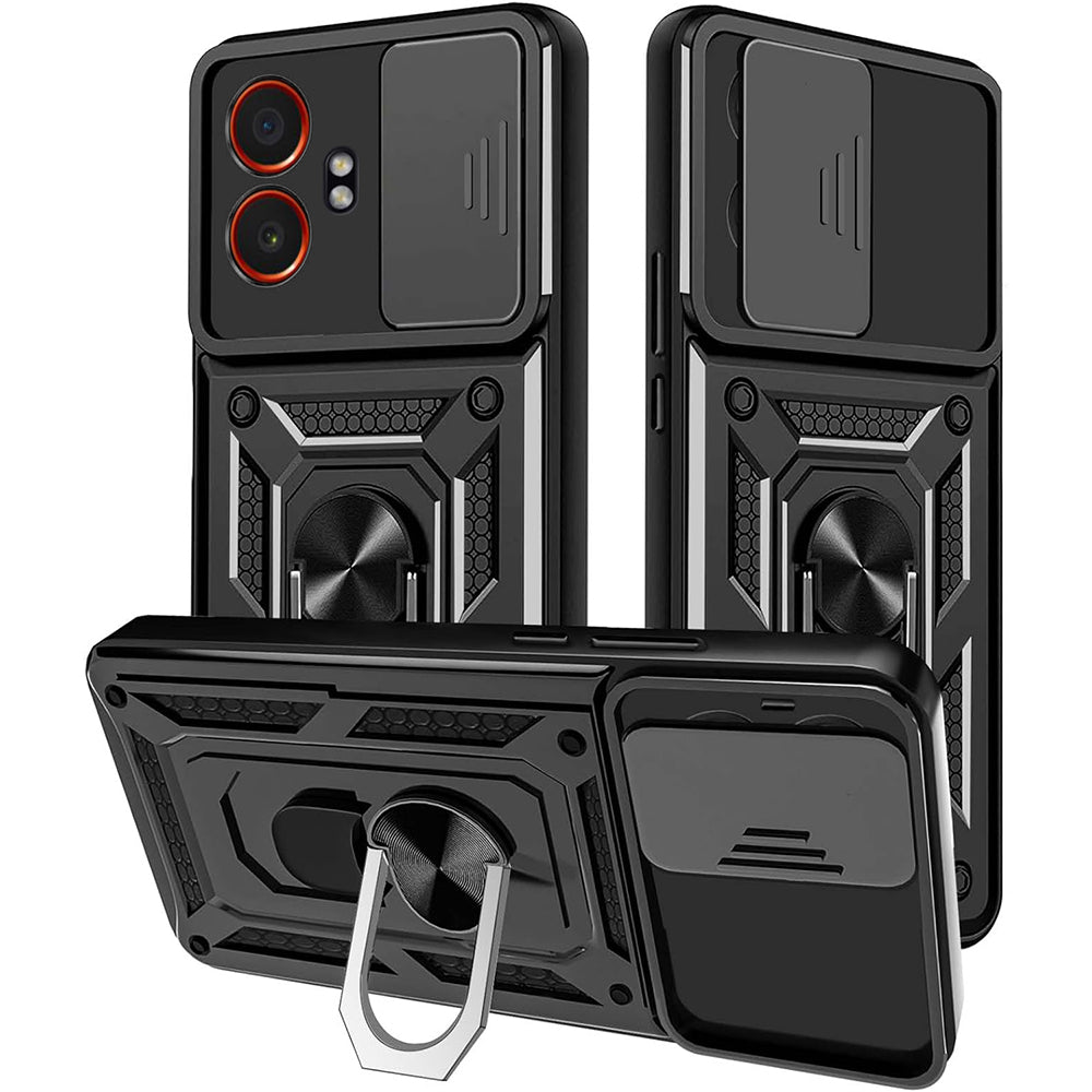Deksel for Samsung Galaxy XCover7 Pro, Techsuit, CamShield, Svart
