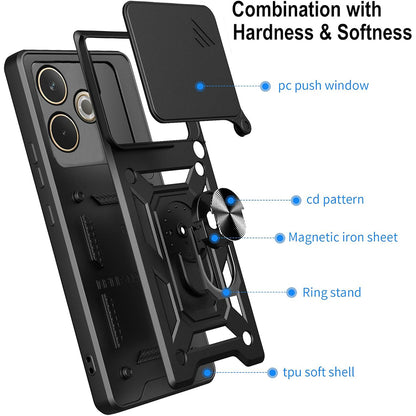 Deksel for Samsung Galaxy XCover7 Pro, Techsuit, CamShield, Svart