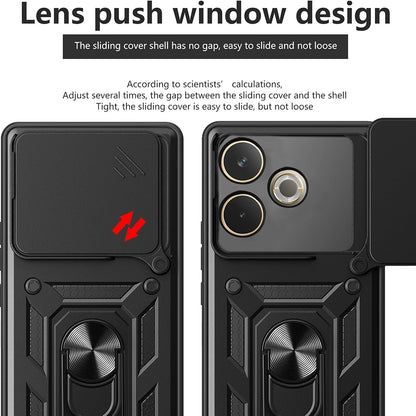 Deksel for Samsung Galaxy XCover7 Pro, Techsuit, CamShield, Svart