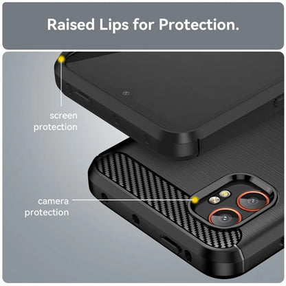 Deksel til Samsung Galaxy XCover7 Pro, Techsuit, Karbon, Svart