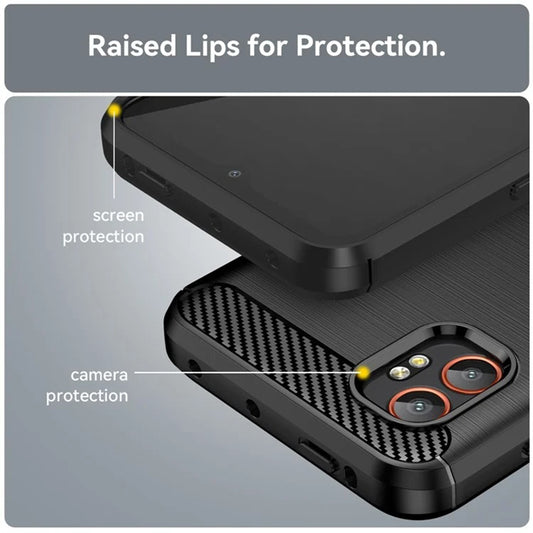 Deksel til Samsung Galaxy XCover7 Pro, Techsuit, Karbon, Svart