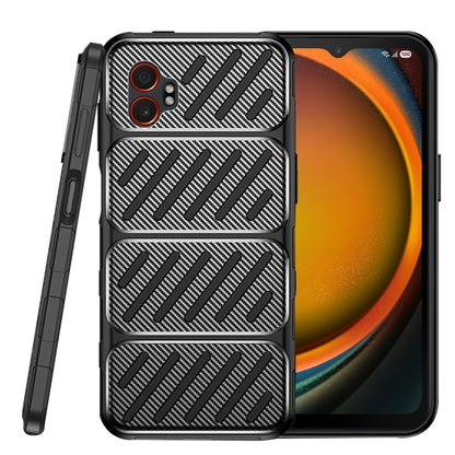 Deksel til Samsung Galaxy XCover7 Pro, Techsuit, CarbonFiber, Svart