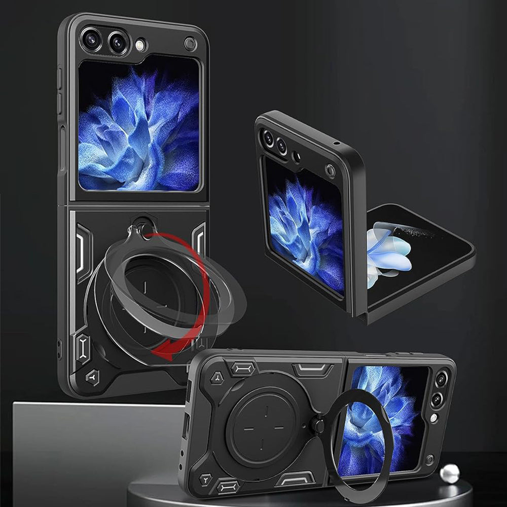 Deksel for Samsung Galaxy Z Flip5 F731, Techsuit, CamGuard Pro, Svart