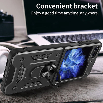 Deksel for Samsung Galaxy Z Flip5 F731, Techsuit, CamShield, Svart