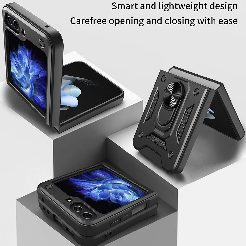 Deksel for Samsung Galaxy Z Flip5 F731, Techsuit, CamShield, Svart
