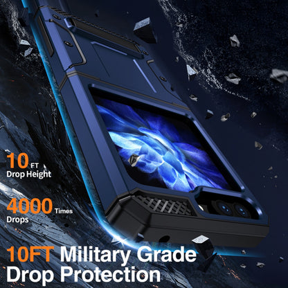 Deksel for Samsung Galaxy Z Flip5 F731, Techsuit, Hybrid Armor Kickstand, Blå