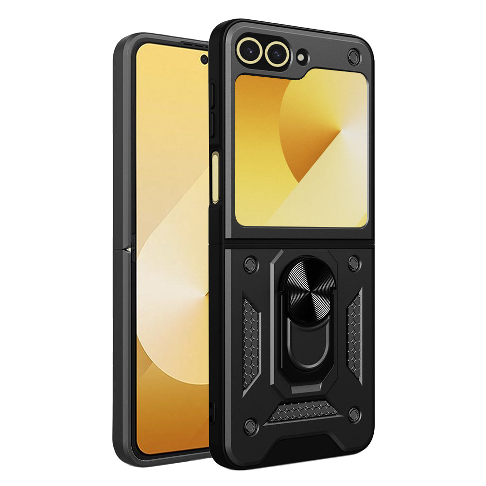 Deksel for Samsung Galaxy Z Flip7 FE F761 / Z Flip6 F741, Techsuit, CamShield, Svart