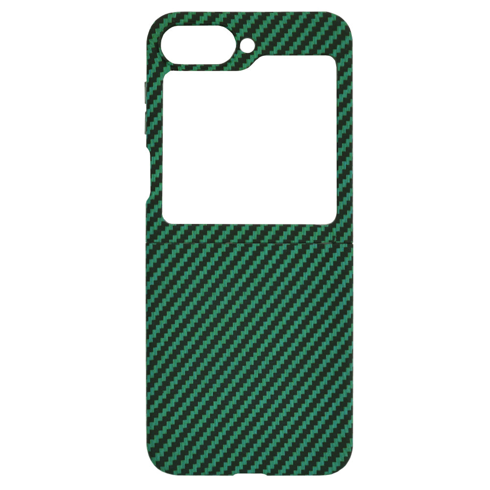 Deksel for Samsung Galaxy Z Flip7 FE F761 / Z Flip6 F741, Techsuit, Carbonite FiberShell, Grønn