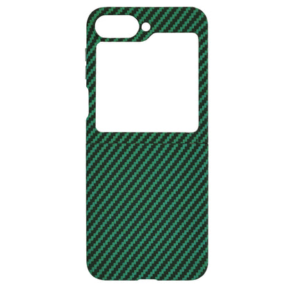 Deksel for Samsung Galaxy Z Flip7 FE F761 / Z Flip6 F741, Techsuit, Carbonite FiberShell, Grønn