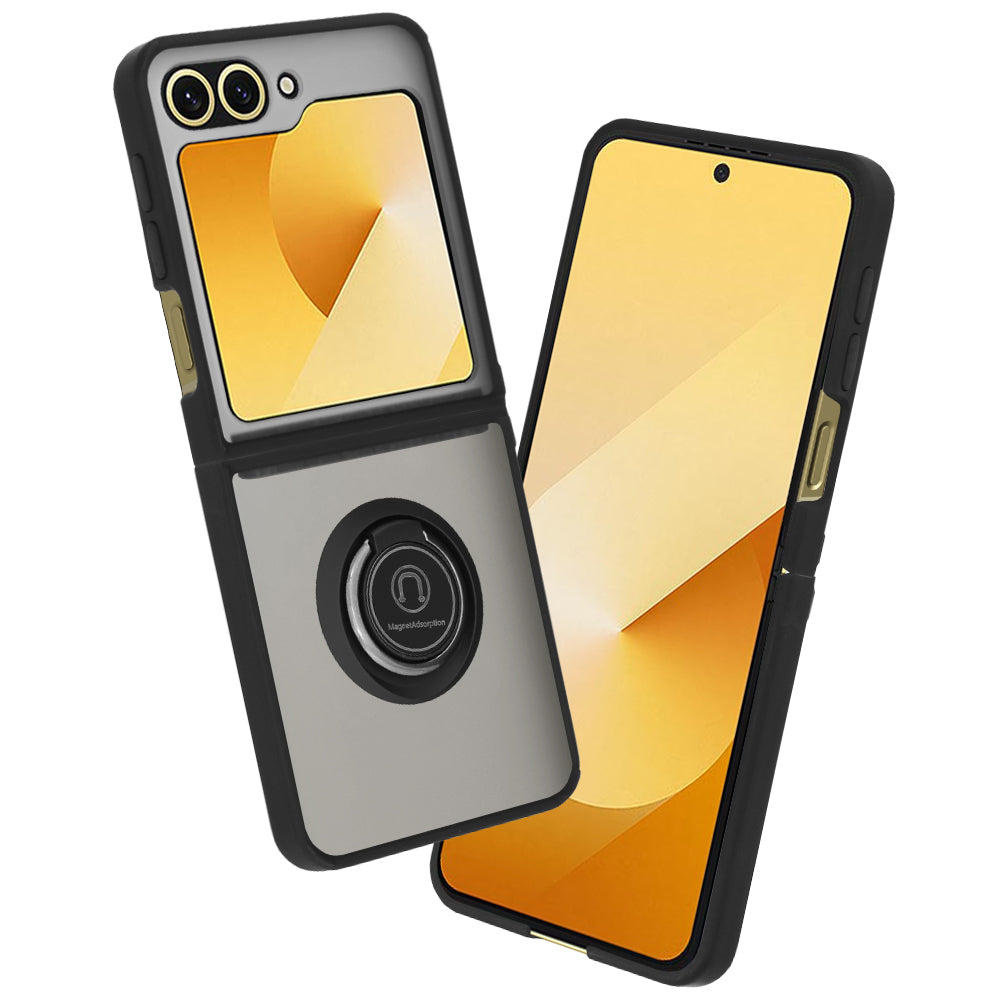 Deksel for Samsung Galaxy Z Flip7 FE F761 / Z Flip6 F741, Techsuit, Glinth, Svart