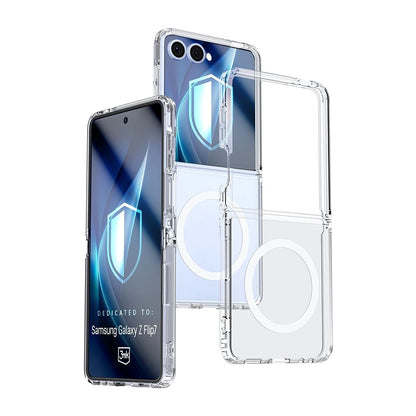 MagSafe-deksel for Samsung Galaxy Z Flip7 F766, 3MK, Armor MagCase, Transparent