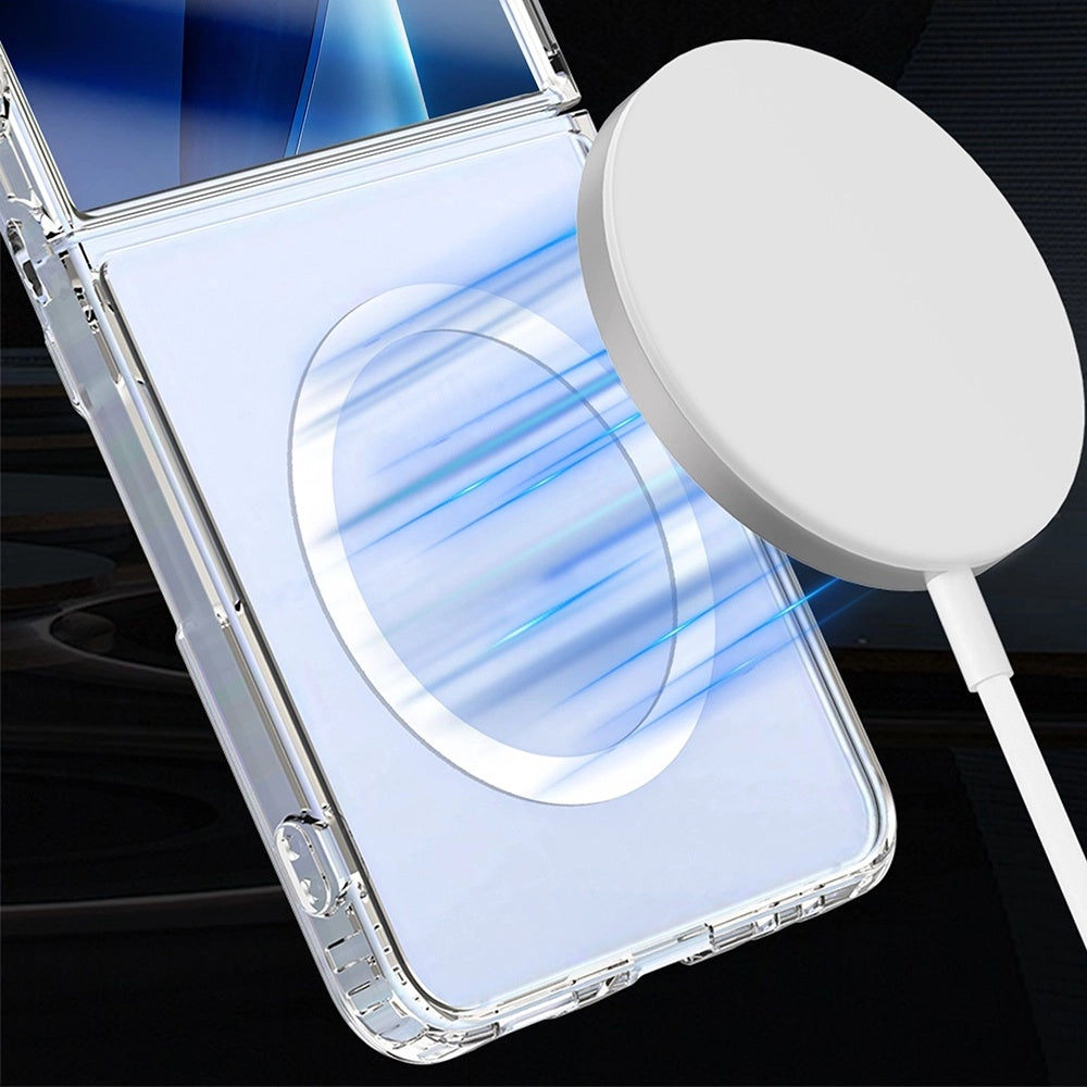 MagSafe-deksel for Samsung Galaxy Z Flip7 F766, 3MK, Armor MagCase, Transparent