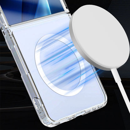 MagSafe-deksel for Samsung Galaxy Z Flip7 F766, 3MK, Armor MagCase, Transparent