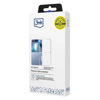 MagSafe-deksel for Samsung Galaxy Z Flip7 F766, 3MK, Armor MagCase, Transparent