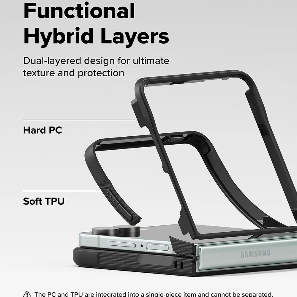Deksel for Samsung Galaxy Z Flip7 F766, Ringke, Onyx, Svart