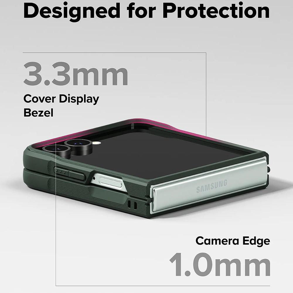 Deksel for Samsung Galaxy Z Flip7 F766, Ringke, Onyx, Mørkegrønn