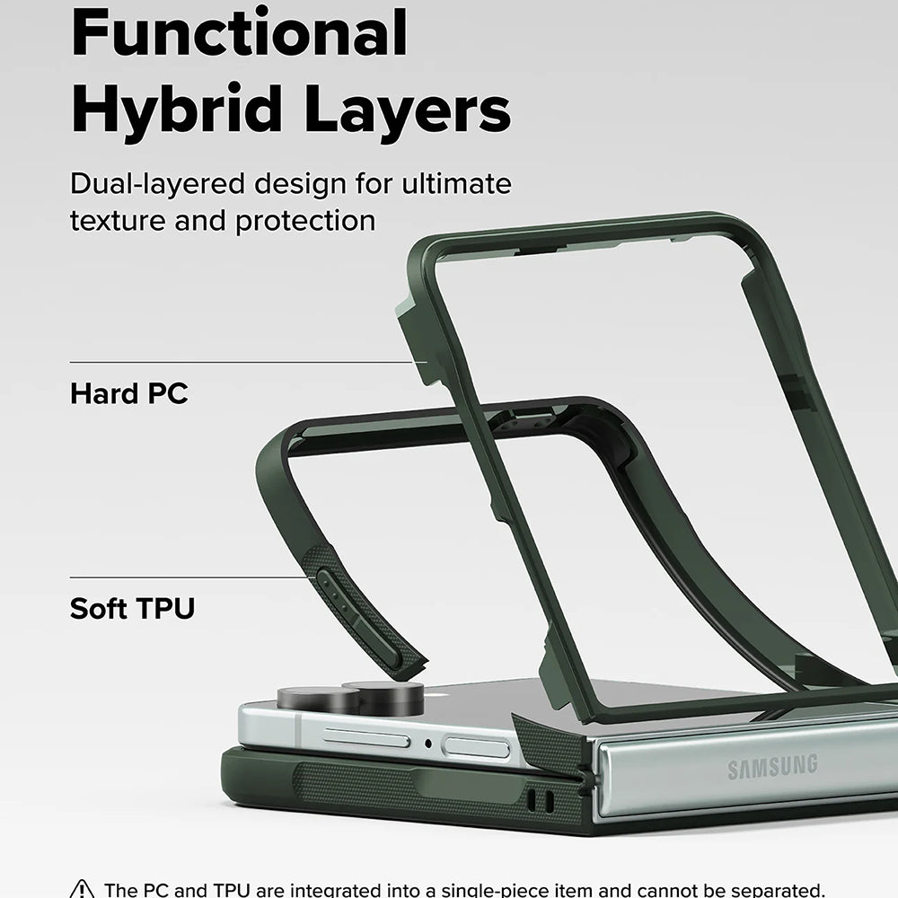 Deksel for Samsung Galaxy Z Flip7 F766, Ringke, Onyx, Mørkegrønn