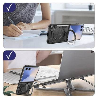 Deksel til Samsung Galaxy Z Flip7 F766, Techsuit, CamGuard Pro, Lilla