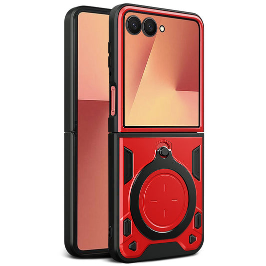 Deksel til Samsung Galaxy Z Flip7 F766, Techsuit, CamGuard Pro, Rød
