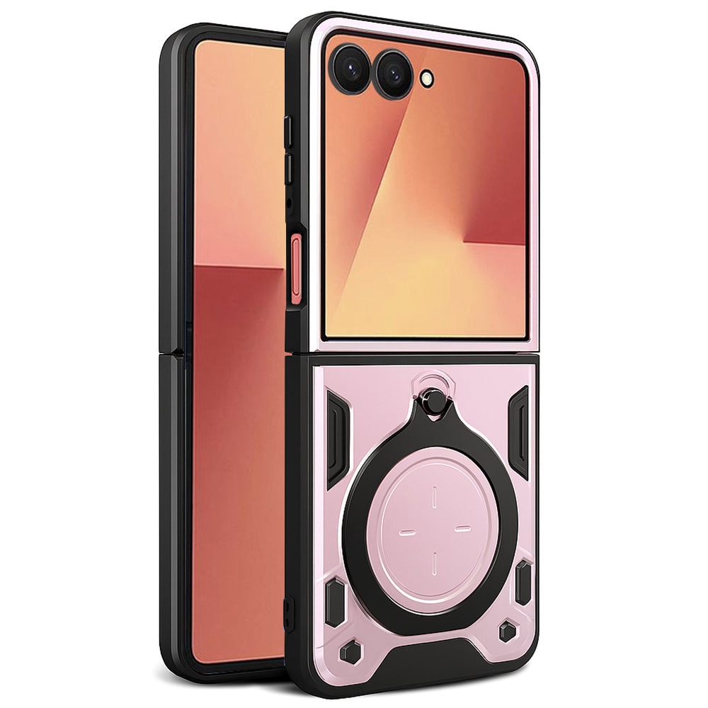 Deksel for Samsung Galaxy Z Flip7 F766, Techsuit, CamGuard Pro, Rosa Gull
