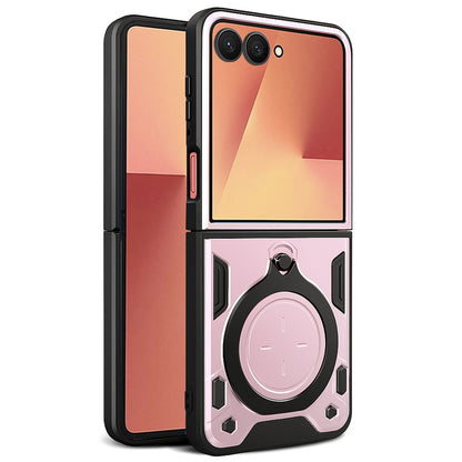 Deksel for Samsung Galaxy Z Flip7 F766, Techsuit, CamGuard Pro, Rosa Gull