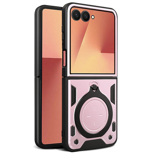 Deksel for Samsung Galaxy Z Flip7 F766, Techsuit, CamGuard Pro, Rosa Gull