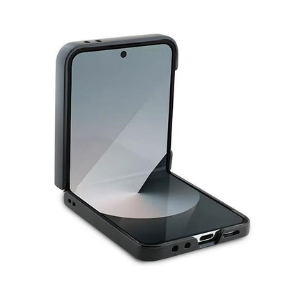 Deksel for Samsung Galaxy Z Flip7 FE F761 / Z Flip6 F741, Karl Lagerfeld, Saffiano Karl & Choupette Metal, Svart