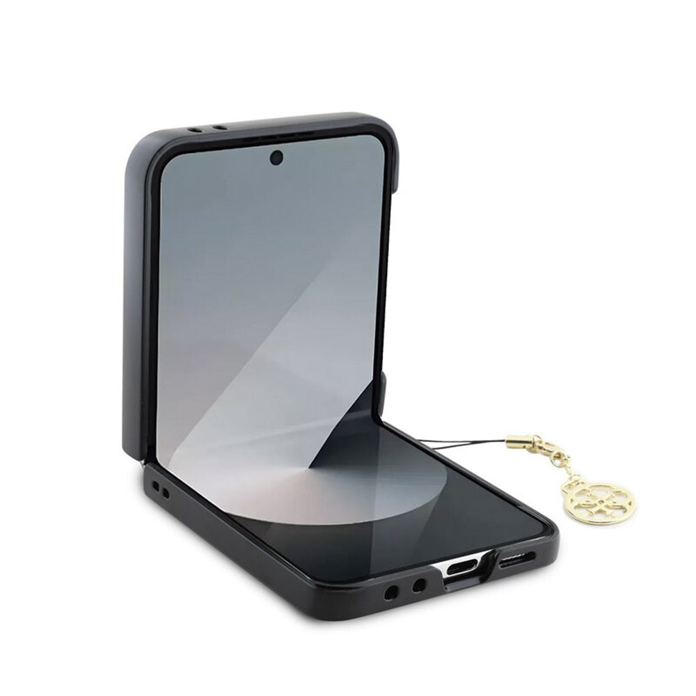 Deksel for Samsung Galaxy Z Flip7 FE F761 / Z Flip6 F741, Guess, 4G Charm, Brun