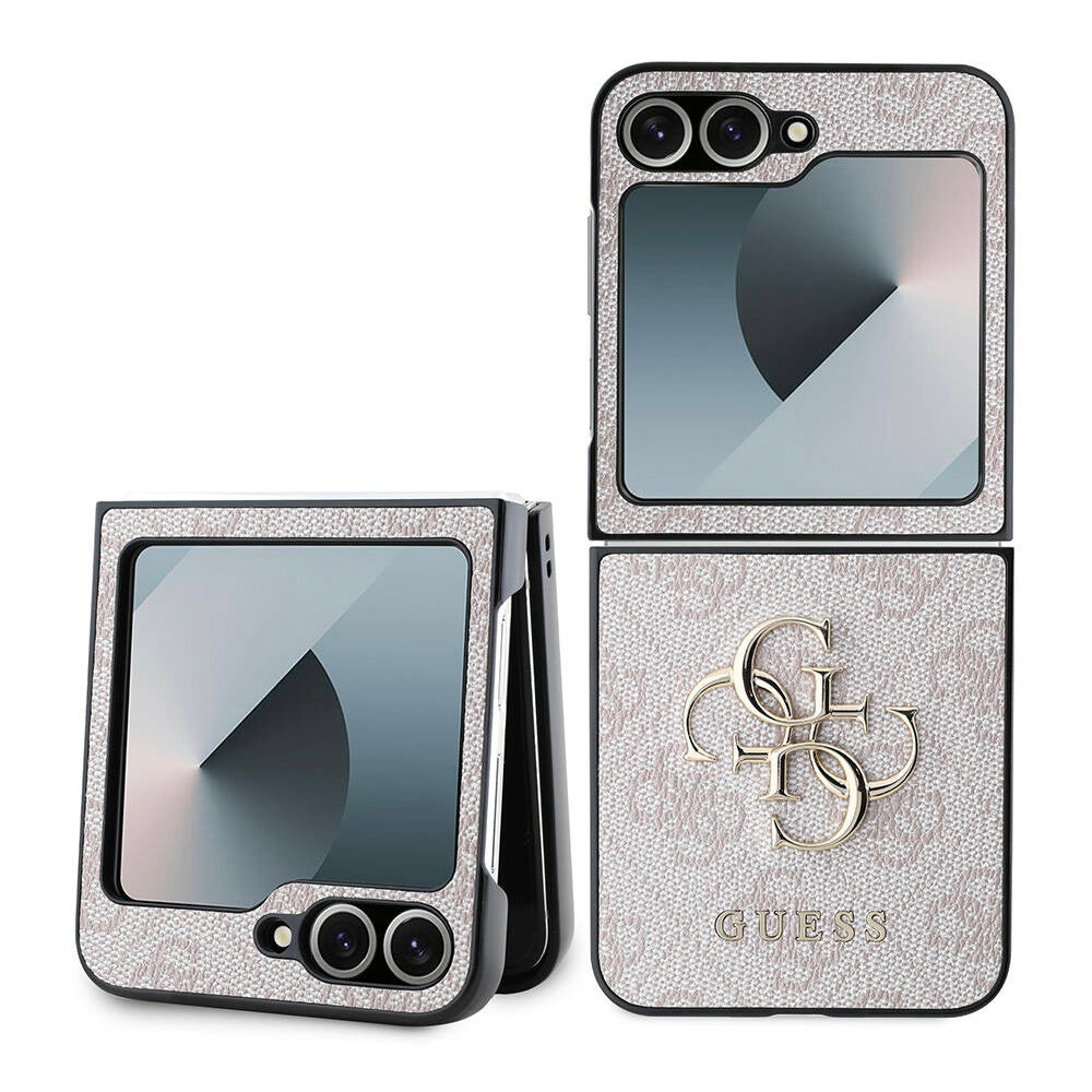 Deksel for Samsung Galaxy Z Flip7 FE F761 / Z Flip6 F741, Guess, 4G Metal Logo, Rosa