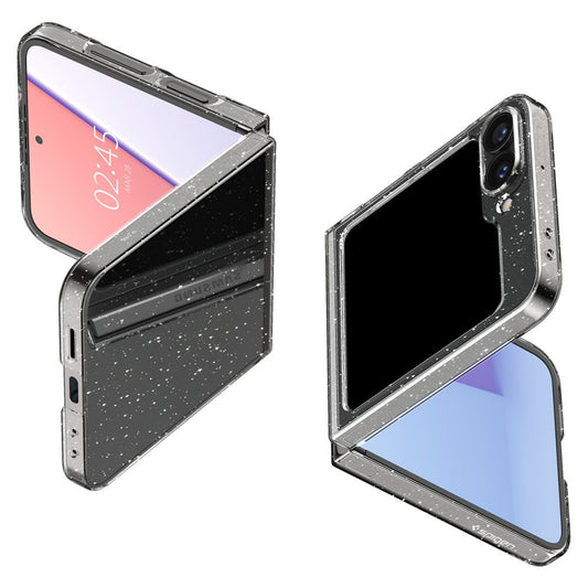 Deksel for Samsung Galaxy Z Flip7 FE F761 / Z Flip6 F741, Spigen, Air Skin Glitter, Gjennomsiktig