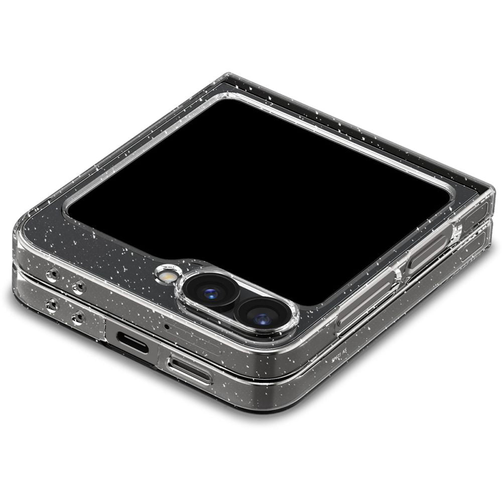 Deksel for Samsung Galaxy Z Flip7 FE F761 / Z Flip6 F741, Spigen, Air Skin Glitter, Gjennomsiktig