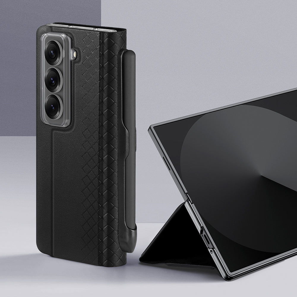 Deksel for Samsung Galaxy Z Fold Special, DUX DUCIS, Bril (med pennholder), svart