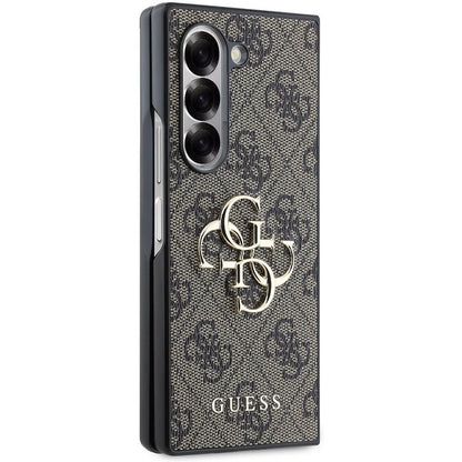 Deksel for Samsung Galaxy Z Fold6 F956, Guess, 4G Metal Logo, Brun