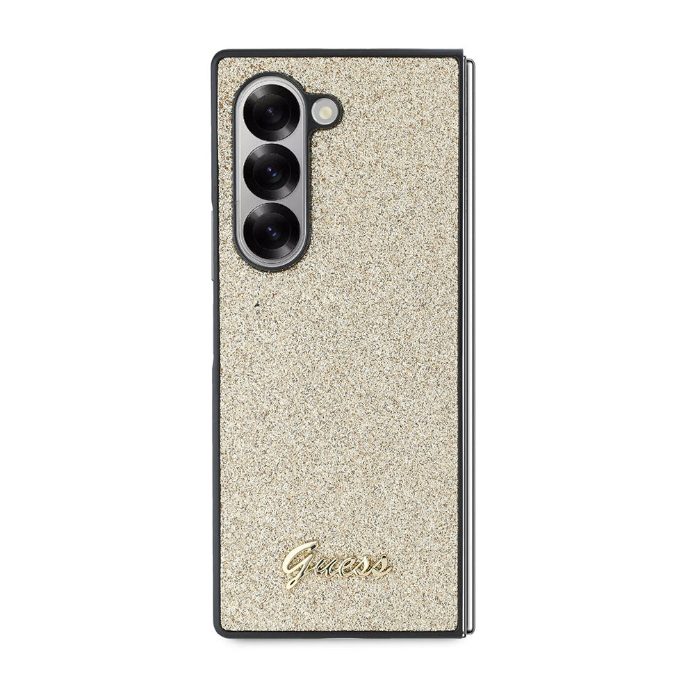 Deksel for Samsung Galaxy Z Fold6 F956, Guess, Glitter Script, Gull