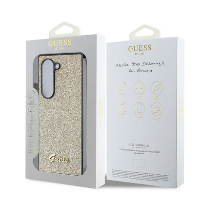 Deksel for Samsung Galaxy Z Fold6 F956, Guess, Glitter Script, Gull
