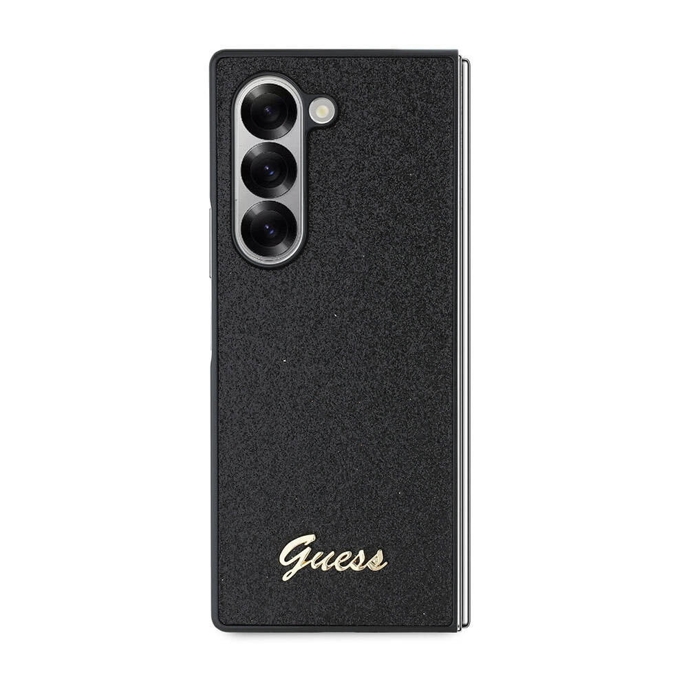Deksel for Samsung Galaxy Z Fold6 F956, Guess, Glitter Script, Svart