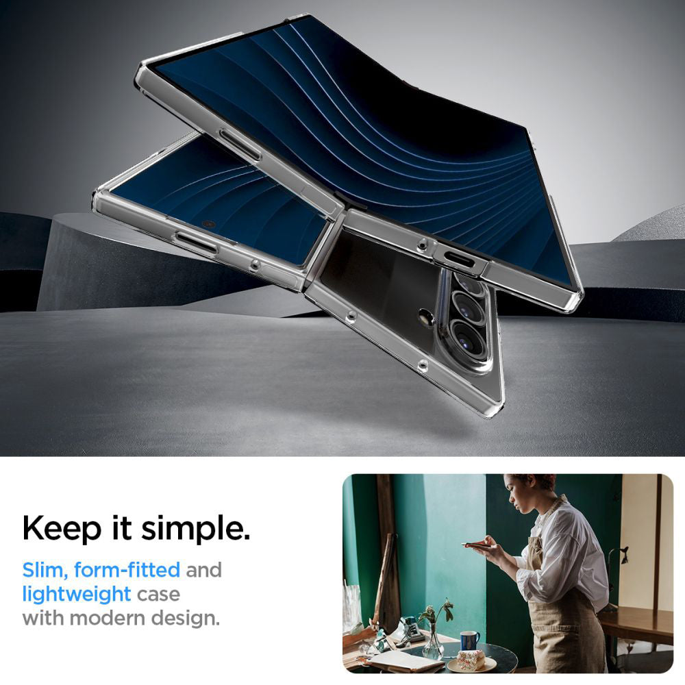 Deksel for Samsung Galaxy Z Fold6 F956, Spigen, Air Skin, Gjennomsiktig