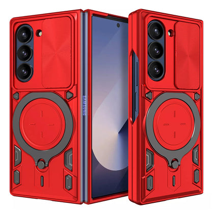 Deksel for Samsung Galaxy Z Fold6 F956, Techsuit, CamGuard Pro, Rød