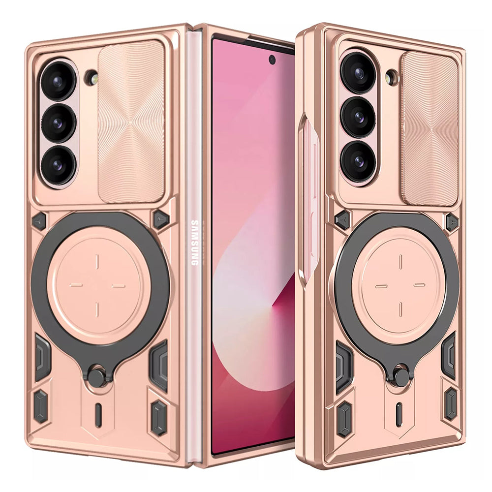 Deksel til Samsung Galaxy Z Fold6 F956, Techsuit, CamGuard Pro, Rosa Gull
