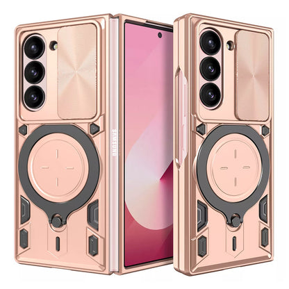 Deksel til Samsung Galaxy Z Fold6 F956, Techsuit, CamGuard Pro, Rosa Gull