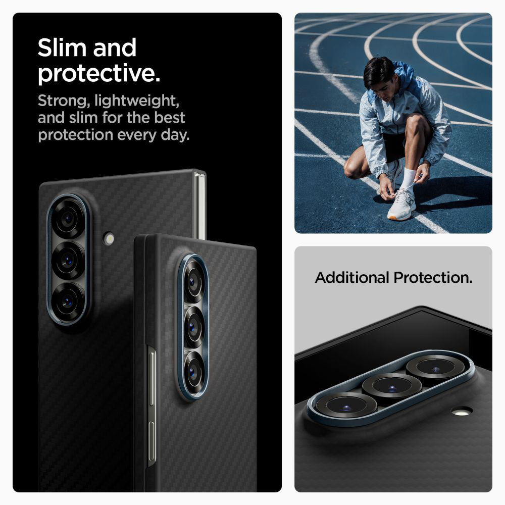 Deksel for Samsung Galaxy Z Fold7 F966, Spigen, Air Skin, Svart ACS09555