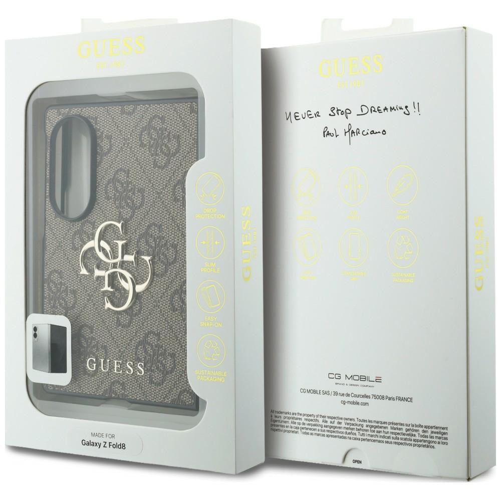 Deksel til Samsung Galaxy Z Fold8 F971, Guess, 4G Big Logo, Brun