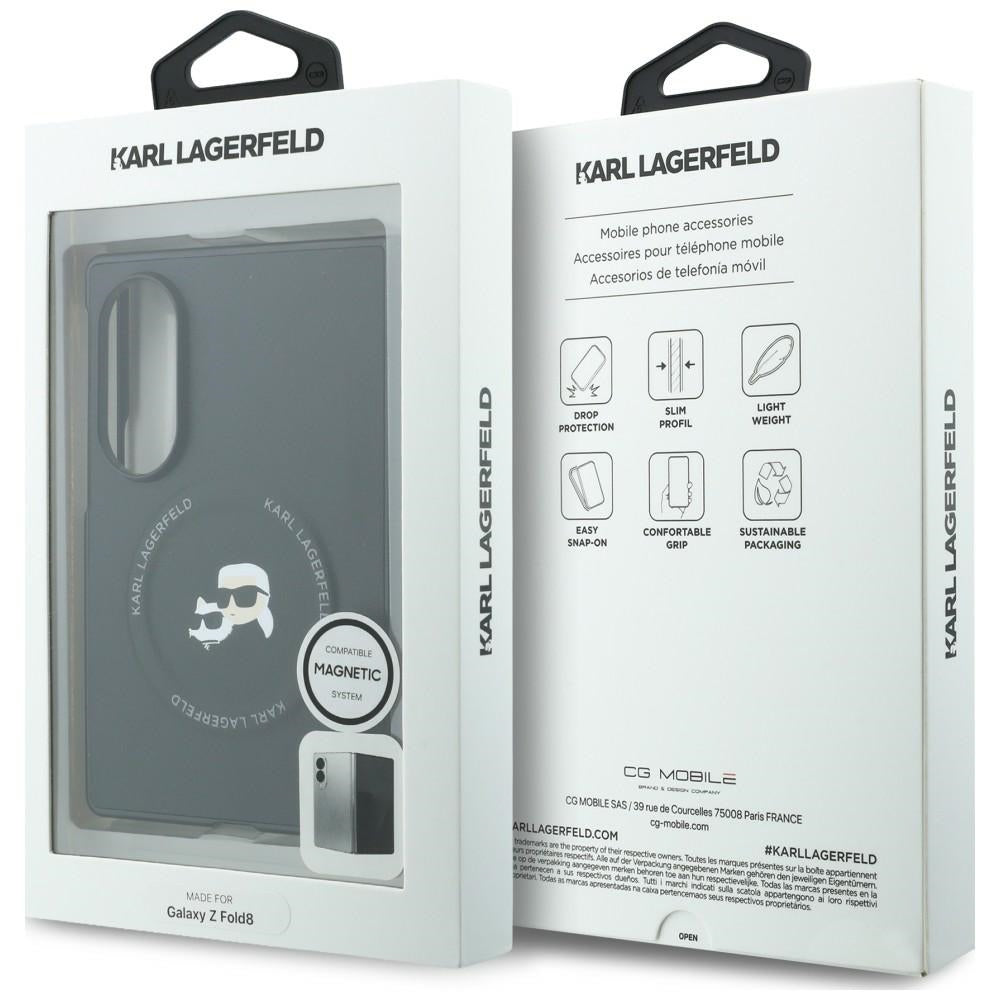 Deksel til Samsung Galaxy Z Fold8 F971, Karl Lagerfeld, Karl & Choupette Hodepin, Svart