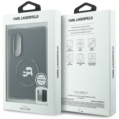 Deksel til Samsung Galaxy Z Fold8 F971, Karl Lagerfeld, Karl & Choupette Hodepin, Svart