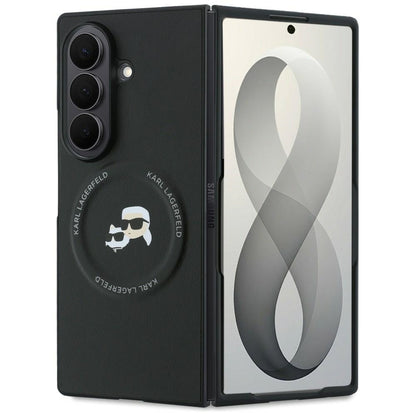 Deksel for Samsung Galaxy Z Fold8 Ultra F976, Karl Lagerfeld, Karl & Choupette Head Pin, Svart