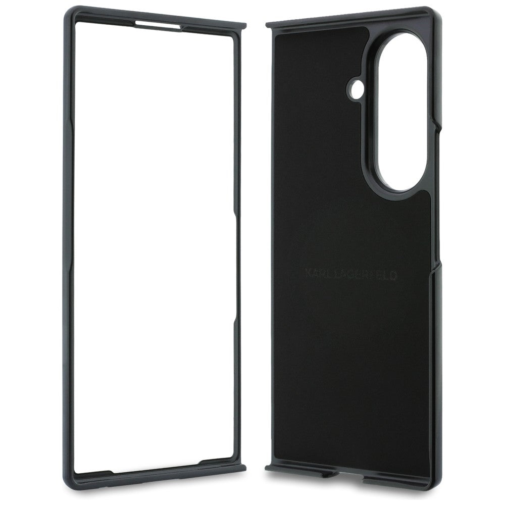 Deksel for Samsung Galaxy Z Fold8 Ultra F976, Karl Lagerfeld, Karl & Choupette Head Pin, Svart